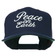 Peace on Earth Embroidered Snapback Cap