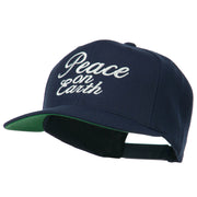 Peace on Earth Embroidered Snapback Cap