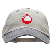 Fishing Bobber Embroidered Pigment Dyed Wash Cap