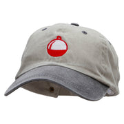 Fishing Bobber Embroidered Pigment Dyed Wash Cap