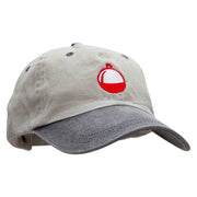 Fishing Bobber Embroidered Pigment Dyed Wash Cap