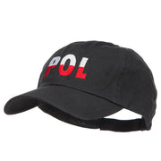 Poland POL Flag Embroidered Low Profile Cap