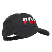 Poland POL Flag Embroidered Low Profile Cap