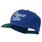 Peace on Earth Embroidered Snapback Cap