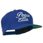 Peace on Earth Embroidered Snapback Cap