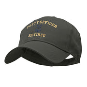 Petty Officer Retired Embroidered Solid Cotton Twill Low Profile Strap Cap