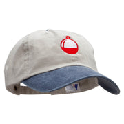 Fishing Bobber Embroidered Pigment Dyed Wash Cap