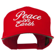 Peace on Earth Embroidered Snapback Cap