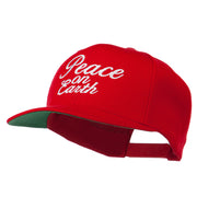 Peace on Earth Embroidered Snapback Cap