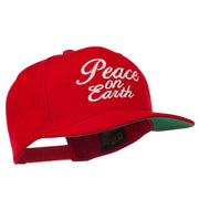 Peace on Earth Embroidered Snapback Cap