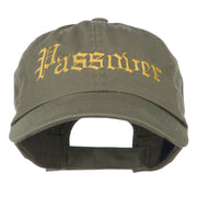 Passover Embroidered Washed Cap