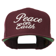 Peace on Earth Embroidered Snapback Cap