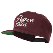 Peace on Earth Embroidered Snapback Cap