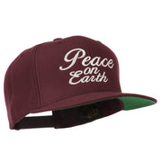 Peace on Earth Embroidered Snapback Cap