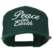 Peace on Earth Embroidered Snapback Cap