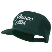 Peace on Earth Embroidered Snapback Cap