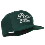 Peace on Earth Embroidered Snapback Cap