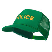 Youth Police Embroidered Foam Mesh Back Cap