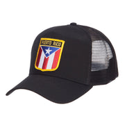 Puerto Rico Flag Patched Mesh Cap