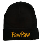 PawPaw Embroidered Long Cuff Beanie