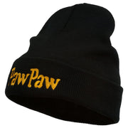 PawPaw Embroidered Long Cuff Beanie