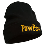 PawPaw Embroidered Long Cuff Beanie