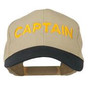 Captain Embroidered Cotton Twill Cap