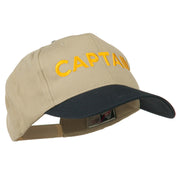 Captain Embroidered Cotton Twill Cap