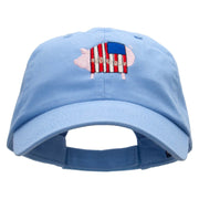 Patriotic Pig Embroidered Low Profile Dyed Cotton Twill Cap