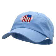 Patriotic Pig Embroidered Low Profile Dyed Cotton Twill Cap