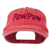 Wording of PawPaw Embroidered Washed Cap