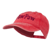 Wording of PawPaw Embroidered Washed Cap