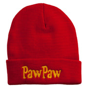 PawPaw Embroidered Long Cuff Beanie