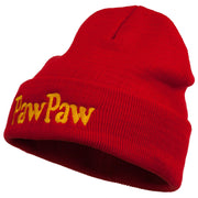 PawPaw Embroidered Long Cuff Beanie