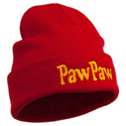 PawPaw Embroidered Long Cuff Beanie