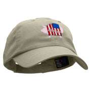 Patriotic Pig Embroidered Low Profile Dyed Cotton Twill Cap