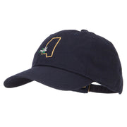 Mississippi Magnolia with Map Embroidered Unstructured Washed Cap