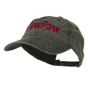 Wording of PawPaw Embroidered Washed Cap