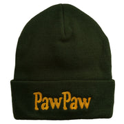 PawPaw Embroidered Long Cuff Beanie