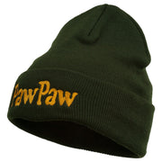 PawPaw Embroidered Long Cuff Beanie