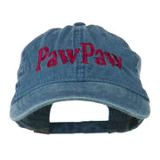 Wording of PawPaw Embroidered Washed Cap