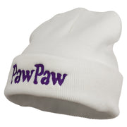 PawPaw Embroidered Long Cuff Beanie