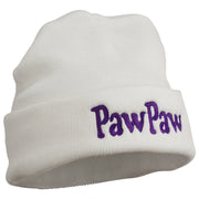 PawPaw Embroidered Long Cuff Beanie