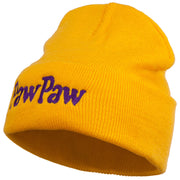 PawPaw Embroidered Long Cuff Beanie