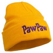 PawPaw Embroidered Long Cuff Beanie