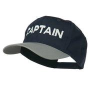 Captain Embroidered Cotton Twill Cap