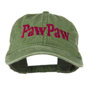 Wording of PawPaw Embroidered Washed Cap