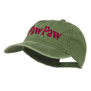 Wording of PawPaw Embroidered Washed Cap