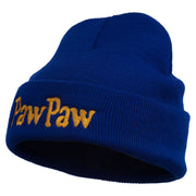 PawPaw Embroidered Long Cuff Beanie