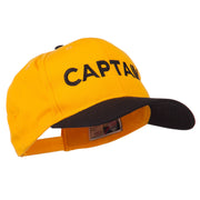 Captain Embroidered Cotton Twill Cap